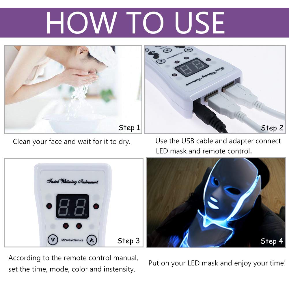 LED Facial Mask - Beautiful You Store, LLC
