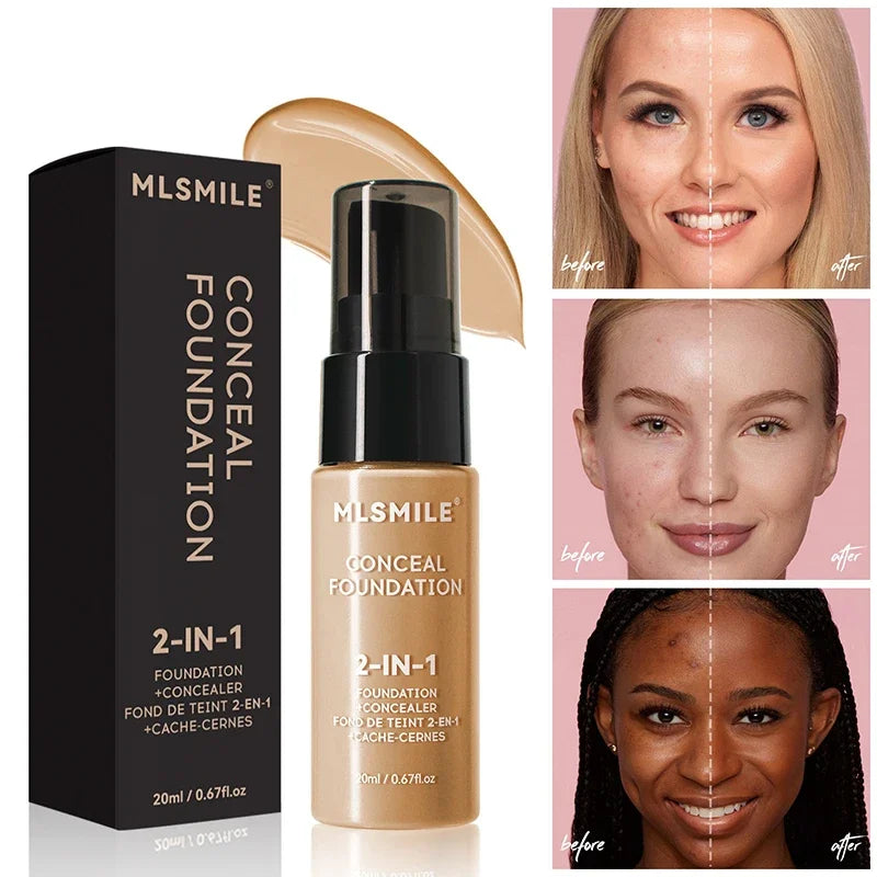 Face Foundation Cream Oil-Control Makeup - Beautiful You Store, LLC