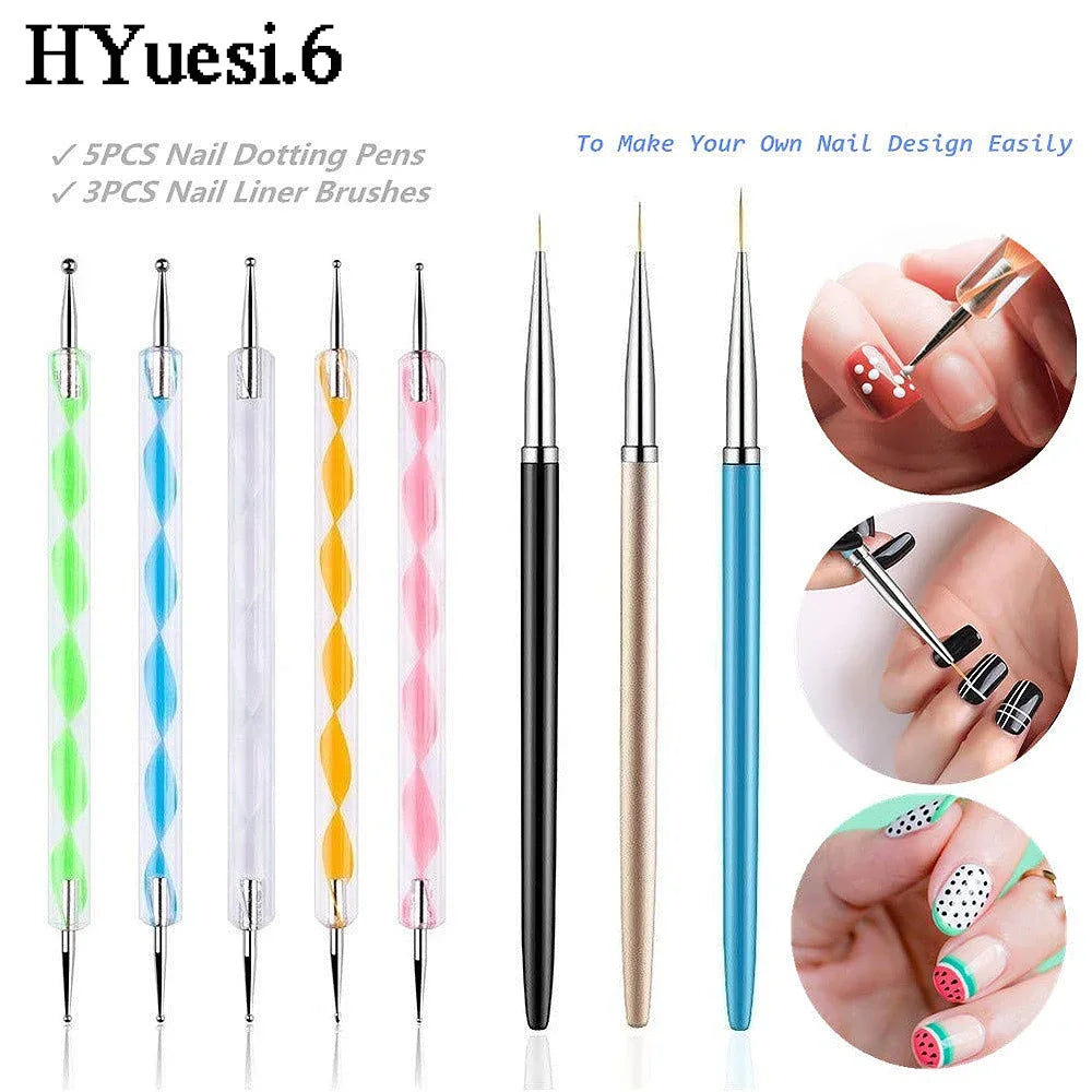 Nail Liner Drawing Brush Set - Beautiful You Store, LLC