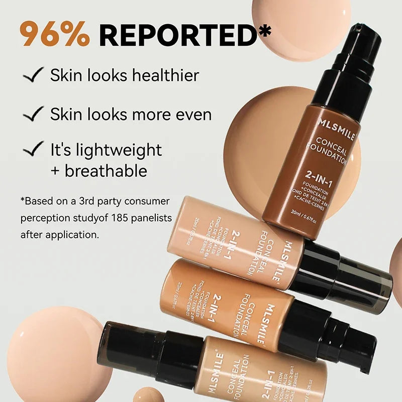 Face Foundation Cream Oil-Control Makeup - Beautiful You Store, LLC