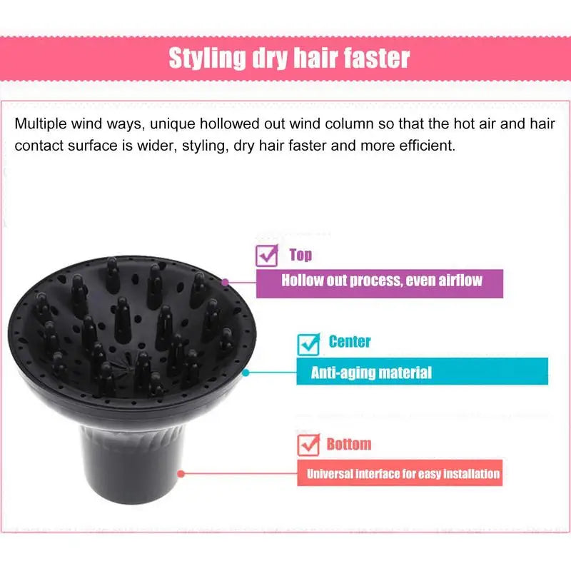 Hair Diffuser Nozzle For Blow Dryers - Beautiful You Store, LLC